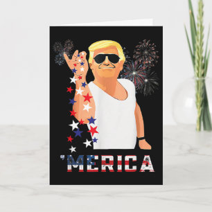 Funny Trump Salt Merica Freedom 4th Of July Gifts Card