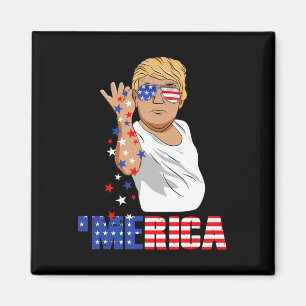 Funny Trump Salt Merica Freedom 4th Of July Gifts  Magnet