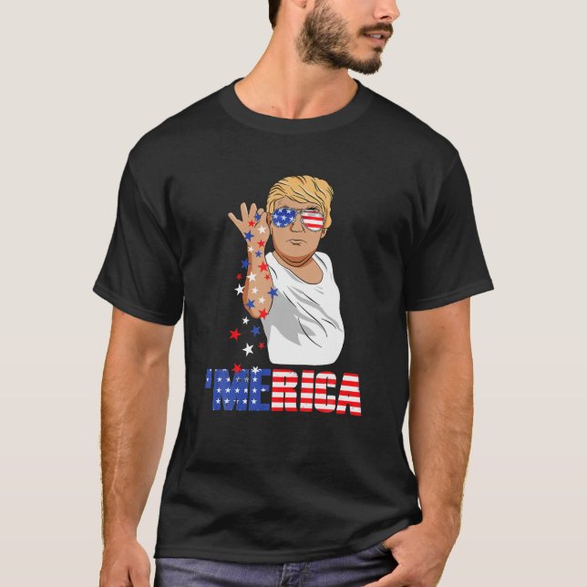 Funny Trump Salt Merica Freedom 4Th Of July Gifts T-Shirt (Front)