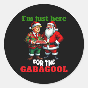 Funny Trump Santa Christmas I'm Just Here For The Classic Round Sticker