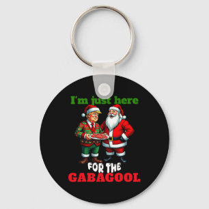 Funny Trump Santa Christmas I'm Just Here For The Key Ring