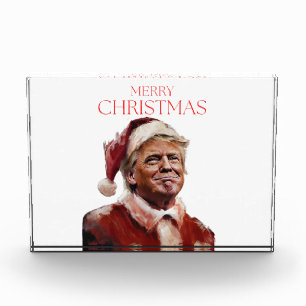Funny Trump Santa Claus Christmas Card Photo Block
