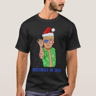 Funny Trump Santa Claus Salt Christmas In July Gif T-Shirt