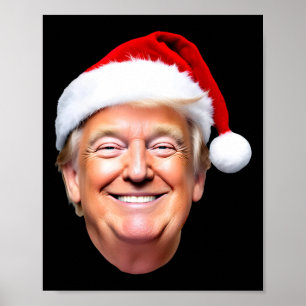 Funny Trump Santa Hat Donald Trump Christmas New Y Poster