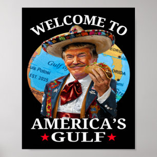 Funny Trump Shirt America's Gulf Est 2025 Trump Me Poster