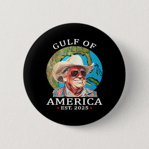 Funny Trump Shirt Gulf Of Us America Est 2025 1  6 Cm Round Badge