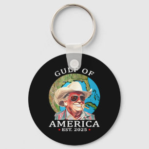 Funny Trump Shirt Gulf Of Us America Est 2025 1  Key Ring