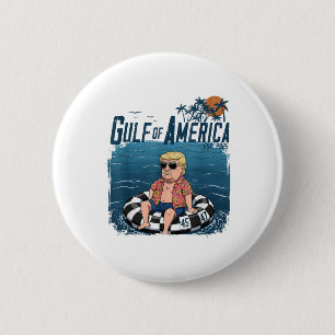 Funny Trump Shirt Gulf Of Us America Est 2025 4th  6 Cm Round Badge