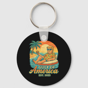 Funny Trump Shirt Gulf Of Us America Est 2025 Key Ring