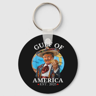 Funny Trump Shirt Gulf Of Us America Est 2025  Key Ring
