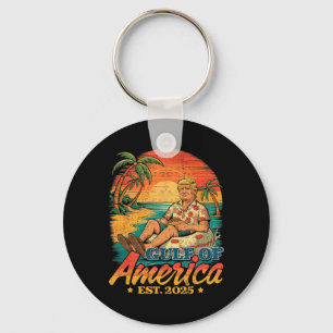 Funny Trump Shirt Gulf Of Us America Est 2025 Key Ring