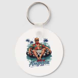 Funny Trump Shirt Gulf Of Us America Est 2025  Key Ring