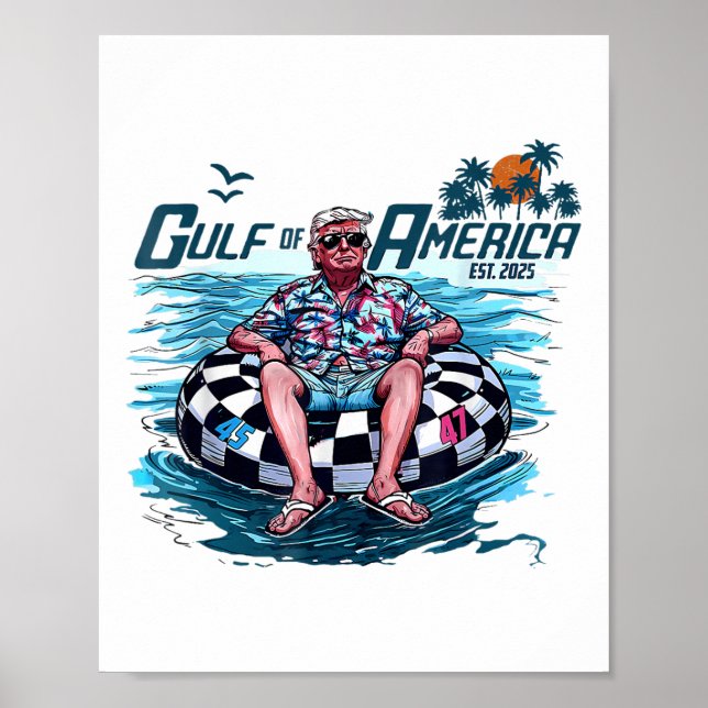 Funny Trump Shirt Gulf Of Us America Est 2025  Poster (Front)