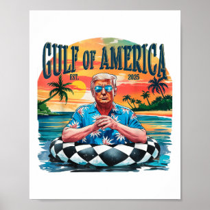 Funny Trump Shirt Gulf Of Us America Est 2025 Poster