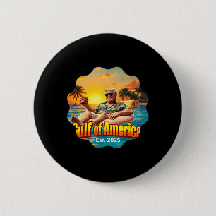 Funny Trump Shirt Gulf Of Us America Est 2025 Styl 6 Cm Round Badge