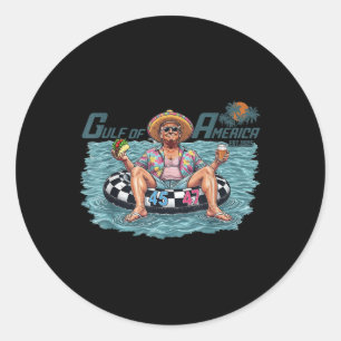 Funny Trump Shirt Gulf Of Us America Funny Kawaii  Classic Round Sticker