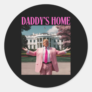Funny Trump Shirt Home Men Women  Classic Round Sticker