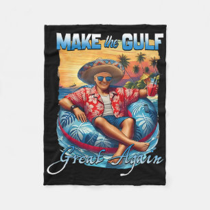 Funny Trump Shirt Make The Gulf Great Trump Mercha Fleece Blanket