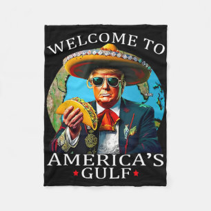 Funny Trump Shirt Nacho Gulf No More Trump Merchan Fleece Blanket