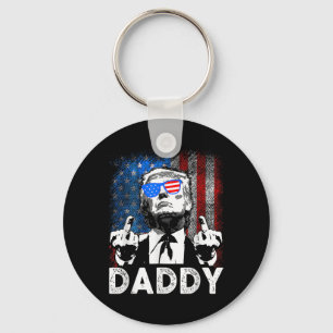 Funny Trump Shirts Daddy's Home For Men And Women  Key Ring
