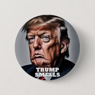 Funny Trump Smells 6 Cm Round Badge