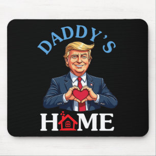 Funny Trump Style Heart Hands Daddy’s Home Father Mouse Pad