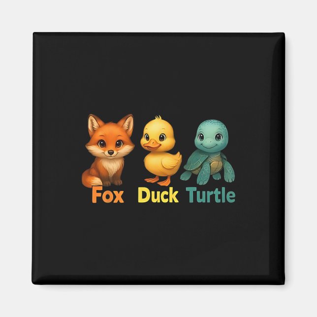 Funny Trump Subtle Fox Duck Turtle Cute Animal 2  Magnet (Front)