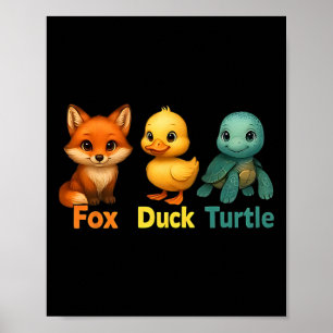Funny Trump Subtle Fox Duck Turtle Cute Animal 2  Poster