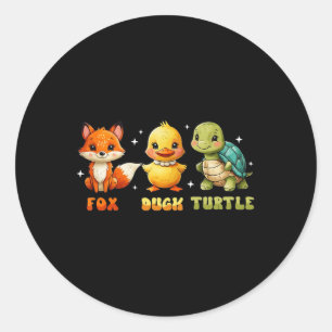 Funny Trump Subtle Fox Duck Turtle Cute Animal  Classic Round Sticker
