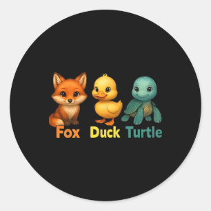 Funny Trump Subtle Fox Duck Turtle Cute Animal Classic Round Sticker