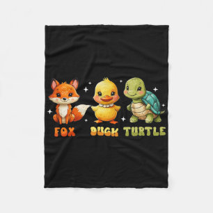 Funny Trump Subtle Fox Duck Turtle Cute Animal Fleece Blanket