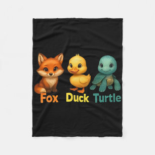 Funny Trump Subtle Fox Duck Turtle Cute Animal Fleece Blanket