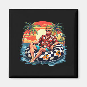 Funny Trump Summer 2025 Beach Tropical Funny Trump Magnet