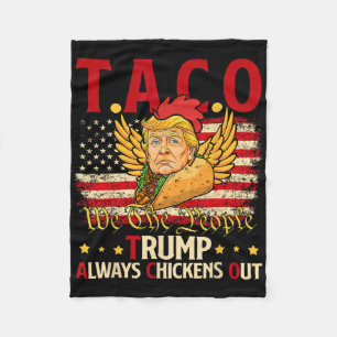 Funny Trump Taco Joke Anti Trump Protest Tee 2  Fleece Blanket
