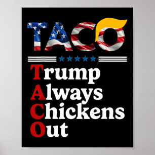 Funny Trump Taco Trump Always Chickens Out _1  Poster