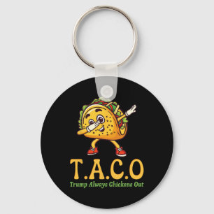 Funny Trump Taco Trump Always Chickens Out 5  Key Ring