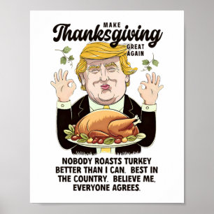 Funny Trump Thanksgiving Make Thanksgiving Great A Poster
