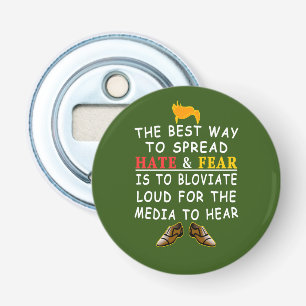 Funny Trump The Best Way to Spread Christmas BS Bottle Opener