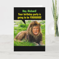Funny Trump The Lyin' King Birthday Card
