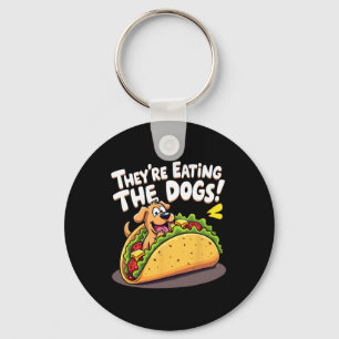 Funny Trump They Are Eating The Dogs The Cats The  Key Ring