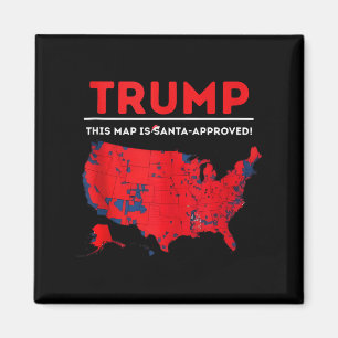 Funny Trump This Map Is Santa Approved Santa Chris Magnet