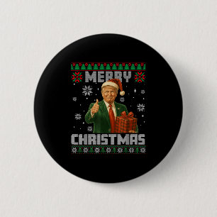 Funny Trump Ugly Xmas Sweater Make Christmas Great 6 Cm Round Badge