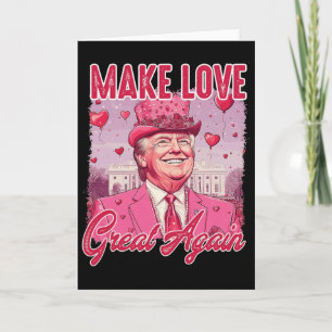 Funny Trump Valentine Heart Love For Women Men _1  Card