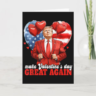 Funny Trump Valentine Heart Love For Women Men  Card