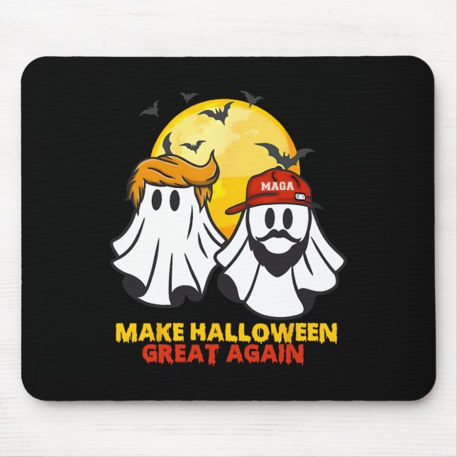 Funny Trump Vance Ghost Mega Hat Make Halloween Gr Mouse Pad (Front)