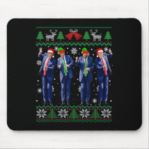Funny Trump Vance Kennedy Elon Dancing Santa Claus Mouse Pad
