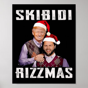 Funny Trump Vance Skibidi Rizzmas Make Christmas G Poster