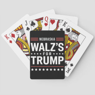 Funny Trump Vance Walz's For Trump Nebraska Playing Cards