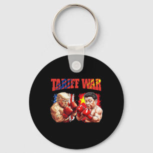 Funny Trump Vs Xi Jinping Boxing Boxing Match  Key Ring