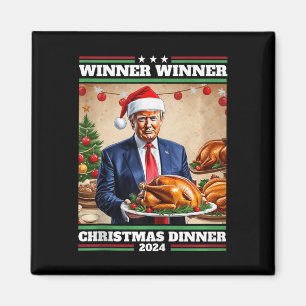 Funny Trump Winner Winner Christmas Dinner Tank To Magnet
